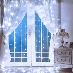 Bộ Dây Đèn LED Trang Trí Rèm Cửa Kèm Điều Khiển - Đèn Nhiều Màu Tạo Không Gian Lãng Mạn Cho Phòng Ở nhà, Tiệc Tại Gia