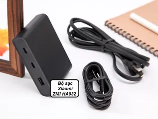 Bộ Sạc Nhanh PD Xiaomi ZMI HA932 3 Cổng USB 65W - Sạc Đồng Thời cho Laptop và Smartphone, Hỗ Trợ Sạc Nhanh 18W, Tích Hợp Chip E-Marker