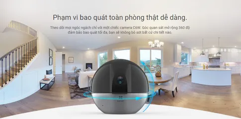 Camera Wifi Không Dây Ezviz C6W 4MP 2K Quay Quét 360 Độ - Giám Sát Thông Minh Hình Ảnh Sắc Nét