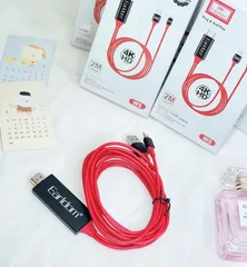 Cáp HDMI Earldom ET-W5 - Chuyển Đổi Tín Hiệu Lightning Sang HDMI Full HD 1080P Cho iPhone/iPad, Dài 2 Mét, Chất Lượng Cao
