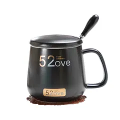 Cốc Gốm Sứ Tình Yêu 52ove Kèm Thìa Inox - Quà Tặng Đặc Biệt Fandom Sáng Tạo Cho Ngày Valentine, Kỷ Niệm, Sinh Nhật
