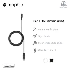 Bộ Sạc Nhanh Mophie Power Delivery 20W USB-C - Tích Hợp 1 Cổng Sạc Nhanh Cho iPhone, iPad, Thiết Bị PD Khác
