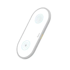 Đế sạc nhanh không dây 2 in 1 Hoco CW20, 10W - Sạc điện thoại và iWatch cùng lúc, hỗ trợ công nghệ Qi, hàng chính hãng