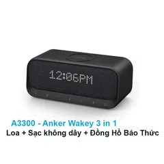 Loa Bluetooth Anker A3300 Soundcore Wakey - Loa Tích Hợp Đồng Hồ Thông Minh, FM, Sạc Nhanh, Sạc Không Dây - Tiện Ích Hiện Đại