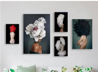 Set 5 Tranh Treo Tường Châu Âu Hiện Đại - Bộ Nghệ Thuật Trang Trí Sang Trọng Cho Phòng Khách, Phòng Ngủ Nội Thất Ấm Cúng