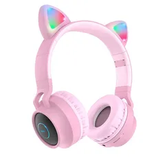 Tai Nghe Bluetooth Hoco W27 Chụp Đầu Hình Tai Mèo Phát Sáng - Phụ Kiện Thời Trang Nữ Tính, Kết Nối Bluetooth 5.0, Âm Thanh Rõ Ràng