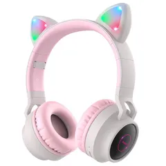 Tai Nghe Bluetooth Hoco W27 Chụp Đầu Hình Tai Mèo Phát Sáng - Phụ Kiện Thời Trang Nữ Tính, Kết Nối Bluetooth 5.0, Âm Thanh Rõ Ràng