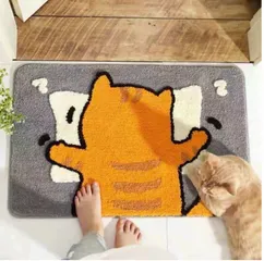 Thảm Lau Chân Lông Cừu 3D Thời Trang - Chống Trơn Trượt, Dày 40x60cm, Hình Thú Xinh Xắn - Thảm Chùi Chân Chất Lượng Cao
