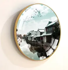 Tranh Treo Tường Tráng Gương Hình Tròn - Phong Cảnh Thiên Nhiên Sang Trọng - Trang Trí Nhà Cửa Tinh Tế