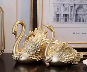 Tượng Decor Cặp Đôi Thiên Nga Cao Cấp - Trang Trí Phòng Khách Sang Trọng, Ý Nghĩa Biểu Tượng Tình Yêu, Chất Liệu Bền Đẹp