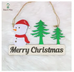 Bảng Gỗ Treo Tường Bách Mộc Chủ Đề Noel - Trang Trí Giáng Sinh Độc Đáo Cho Phòng Khách, Phòng Đọc Sách, Cửa Hàng