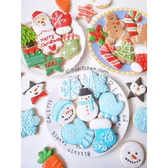 Set Bánh Cookie Giáng Sinh Kèm Hộp Xinh Xắn - Món Quà Ý Nghĩa Cho Gia Đình Mùa Noel - Trang Trí Bắt Mắt, Hương Vani Thơm Ngào Ngạt