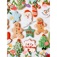 Set Bánh Cookie Giáng Sinh Kèm Hộp Xinh Xắn - Món Quà Ý Nghĩa Cho Gia Đình Mùa Noel - Trang Trí Bắt Mắt, Hương Vani Thơm Ngào Ngạt
