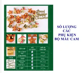 Bộ Phụ Kiện Trang Trí Noel Nhiều Màu Sắc - Trang Trí Cây Thông Giáng Sinh Đa Dạng, Sống Động Cho Ngôi Nhà Bạn