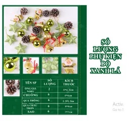 Bộ Phụ Kiện Trang Trí Noel Nhiều Màu Sắc - Trang Trí Cây Thông Giáng Sinh Đa Dạng, Sống Động Cho Ngôi Nhà Bạn