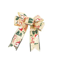 Set 3 Nơ Trang Trí Noel - Hình Hình Phù Hợp Dự Tiệc, Giáng Sinh, Lễ Hội, Vải Cao Cấp, Phụ Kiện Decor Nhà Cửa