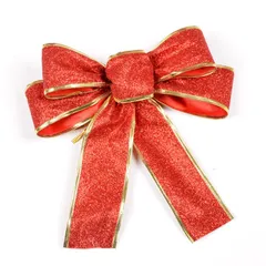 Set 3 Nơ Trang Trí Noel - Hình Hình Phù Hợp Dự Tiệc, Giáng Sinh, Lễ Hội, Vải Cao Cấp, Phụ Kiện Decor Nhà Cửa