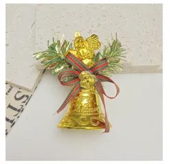 Set 6 Chuông Nơ và Lá Xanh Trang Trí Noel - Decor Giáng Sinh Tươi Mát Cho Nhà Cửa, Chất Liệu Nhựa Vải Cao Cấp
