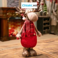 Búp Bê Tuần Lộc Bằng Vải Trang Trí Noel - Décor Giáng Sinh Dễ Thương, Quà Tặng Thú Vị Cho Mùa Lễ Hội