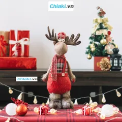 Búp Bê Tuần Lộc Bằng Vải Trang Trí Noel - Décor Giáng Sinh Dễ Thương, Quà Tặng Thú Vị Cho Mùa Lễ Hội