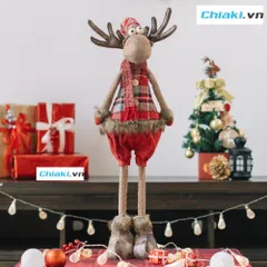 Búp Bê Tuần Lộc Bằng Vải Trang Trí Noel - Décor Giáng Sinh Dễ Thương, Quà Tặng Thú Vị Cho Mùa Lễ Hội