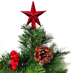 Cây Thông Noel Mini Để Bàn 60cm Với 3 Lá + Đèn LED 8m - Trang Trí Giáng Sinh Siêu Đẹp, Sang Trọng