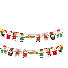 Combo 2 Dây Treo Trang Trí Giáng Sinh 3m - Họa Tiết Ông Già Noel và người Tuyết Dễ Thương cho Mùa Lễ Hội Ấm Áp