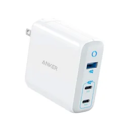 Củ sạc Anker PowerPort 3 cổng 65W (2PD-1IQ) - Sạc nhanh USB-C và USB-A, Thiết kế nhỏ gọn, Tiện lợi cho du lịch và sử dụng hàng ngày