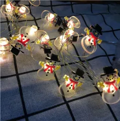 Đèn Led D dây Trang Trí Giáng Sinh - Nhiều Mẫu Ông Già Noel, Người Tuyết, Bí Ngô - Dây Đèn LED Dài Tiện Lợi 1m, 2m, 3m