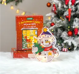 Đèn Led Trang Trí Tường Giáng Sinh Hình Người Tuyết - Ánh Sáng Lấp Lánh, Độc Đáo Cho Không Gian Lễ Hội