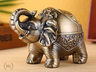 Gạt Tàn Hoàng Gia Voi Thái Tân Cổ Điển - Trang Trí Sang Trọng Với Hoa Văn Tinh Tế, Chất Liệu Hợp Kim Bền Bỉ