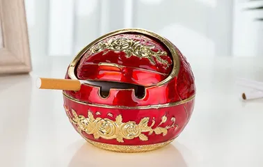 Gạt Tàn Hợp Kim Hoàng Gia Cổ Điển Sang Trọng - Dụng Cụ Trang Trí Phòng Khách Độc Đáo, Bền Đẹp, Nhiều Màu Sắc
