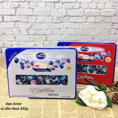 Hộp thiếc kẹo Arcor Butter Toffees vị sữa chua 332g - Hương vị kem, caramen và sữa chua thơm ngon, quà tặng hấp dẫn mọi lứa tuổi