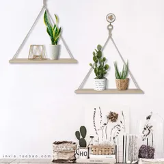Kệ Treo Tường Gỗ Tự Nhiên Hình Thoi - Trang Trí Nhà Cửa Đơn Giản, Sang Trọng, Dễ Dàng Kết Hợp với Mọi Không Gian