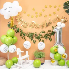 Set Bóng Bay Trang Trí Sinh Nhật Hàn Quốc - Mẫu Đẹp, Tối Giản, Tinh Tế, Phong Cách Hiện Đại Cho Bữa Tiệc Thêm Tươi Vui