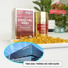 Tinh Dầu Thông Đỏ Hàn Quốc Premium P Max Power Gold - Hỗ Trợ Tăng Cường Sức Khỏe 500mg 100 Viên, Bổ Sung Kháng Sinh Tự Nhiên