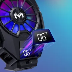 Quạt Tản Nhiệt Điện Thoại Sò Lạnh Memo DL05 - Hiển Thị Nhiệt Độ, Tích Hợp RGB, Tương Thích Điện Thoại Di Động 65-85mm