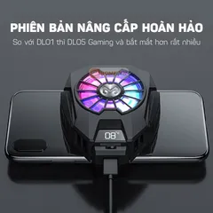 Quạt Tản Nhiệt Điện Thoại Sò Lạnh Memo DL05 - Hiển Thị Nhiệt Độ, Tích Hợp RGB, Tương Thích Điện Thoại Di Động 65-85mm