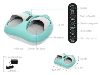 Máy Massage Chân Hasuta HMF-250 Sưởi Nhiệt Hồng Ngoại - Công Nghệ Massage 3D Hiện Đại, Giải Tỏa Căng Thẳng tại Nhà