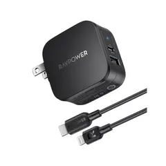 Củ Sạc Nhanh RAVPower RP-PC144 30W - Sạc Hai Thiết Bị Đồng Thời, Tương Thích Android & iOS, Mini Gập Gọn Mang Theo