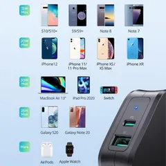 Củ Sạc Nhanh RAVPower RP-PC144 30W - Sạc Hai Thiết Bị Đồng Thời, Tương Thích Android & iOS, Mini Gập Gọn Mang Theo