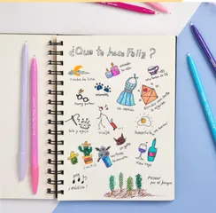 Bộ 5 bút màu Monami Plus Pen 3000 - Bút viết thanh đậm nhiều màu, dụng cụ học tập sáng tạo cho trẻ em