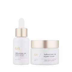 Bộ đôi serum và kem dưỡng sạc nước Gilaa Saffron - Dưỡng trắng, cấp ẩm, nuôi dưỡng da hiệu quả, được chứng nhận KFDA, 20ml + 300g