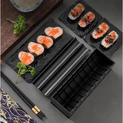 Bộ Dụng Cụ Làm Sushi 10 Món Cao Cấp - Thiết Kế Tiện Lợi Dễ Dùng Tại Nhà, Khuôn Hình Đẹp Mắt