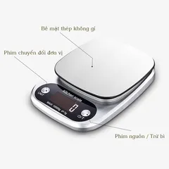 Cân Tiểu Ly Mini Kitchen Scale Điện Tử 1g - 10kg - Cân Chính Xác Cho Làm Bánh và Nấu Ăn Thực Phẩm Tại Nhà
