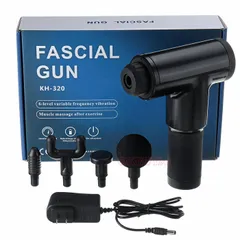 Cây massage giảm đau nhức Massage Fascial Gun KH-320 - Thiết bị massage hiện đại, tiện lợi, nhiều đầu massage và pin sạc nhanh