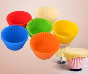 Combo 10 Khuôn Bánh Muffin Silicon Đường Kính 7cm - Dụng Cụ Làm Bánh Chịu Nhiệt, Đa Năng, Giúp Tạo Ra Những Chiếc Bánh Hoàn Hảo
