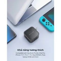 Củ Sạc Nhanh RAVPower RP-CPCN001 90W 2 Cổng Type-C - Sạc Nhanh Trên iPhone iPad, MacBook Pro, Công Nghệ GaN Tiên Tiến
