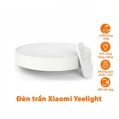 Đèn trần thông minh Xiaomi Yeelight LED - Điều khiển qua WiFi, sáng trắng và vàng, kiểu dáng hiện đại cho không gian sống sang trọng