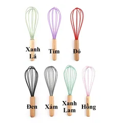 Dụng Cụ Đánh Trứng Cầm Tay Bằng Silicon - Khuấy Bột Đa Năng, Tiện Lợi, Dễ Dùng Cho Bếp  - Màu Sắc Đa Dạng